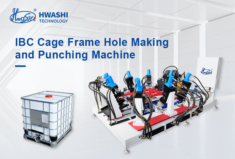 IBC Cage Frame Hole Punching Machine utilizzata per formare il foro del telaio