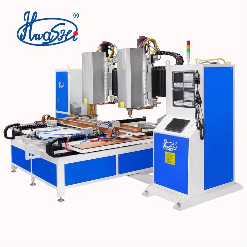 Sette 7Axis Cnc punto di saldatura macchina doppia testa automatico lamiera per scaffalatura