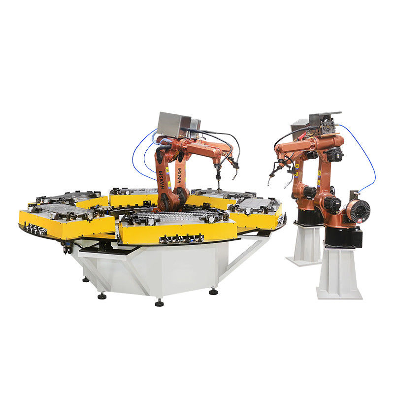 Robot di saldatura per ripiani di angolo per ripiani industriali a sei assi