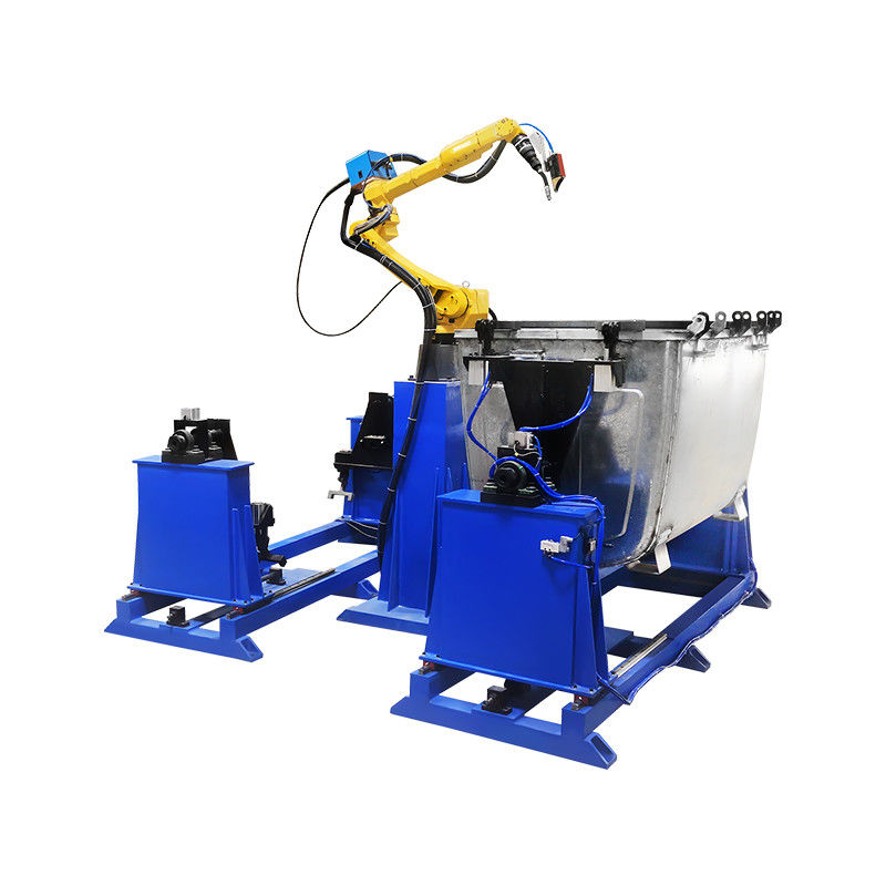 Robot di saldatura MIG per bidone della spazzatura con monitoraggio delle cuciture laser Robot di saldatura laser