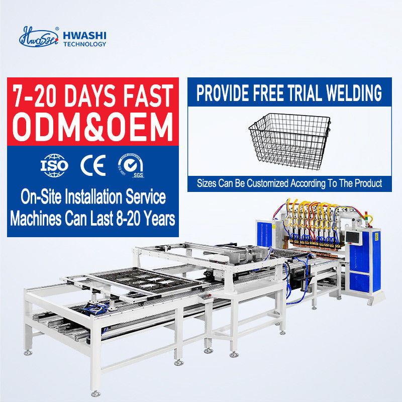 Maglia di acciaio Multi Head Point Animal Cages Saldatore Wire Cage Gantry Spot Welding Machine