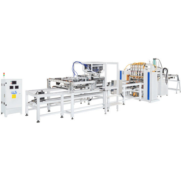 Linea automatica di macchine per la saldatura di gabbie per pannelli in rete metallica HWASHI per reti metalliche saldate
