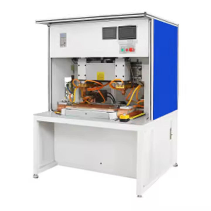Hwashi CNC Frequenza media leggera Small Steel Door Sheet Metal Spot Welder con asse XY alimentatore mobile automatico