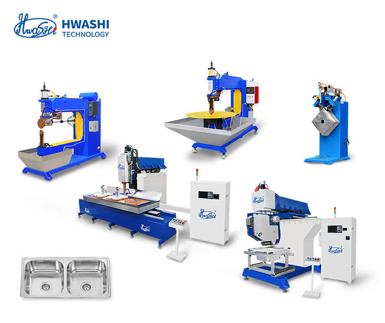 Hwashi Inox SS304 cucina doppio lavandino cucitura e acciaio inossidabile CNC lavandino lucidatura macchina macinatrice