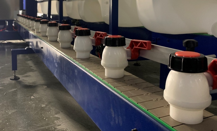 Linea di produzione automatica del telaio della gabbia a griglia IBC, linea di test di perdite di perdite IBC completa