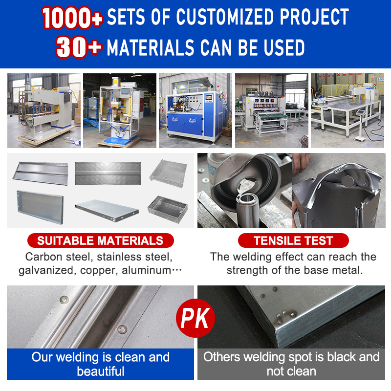 Saldatura con punta di elettrodo standard su macchina di saldatura in acciaio inossidabile per pannelli di porte in lamiera metallica