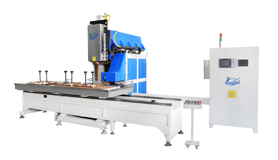 Saldatrice a punti perimetrali da 500 kg con modalità di controllo PLC e livello di automazione semi-automatico, perfetta per saldature consistenti