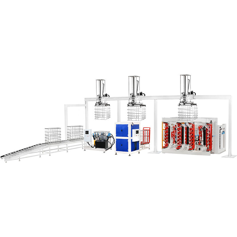 Macchina per la produzione di gabbie IBC completamente automatizzata con 80 gabbie all'ora, ingegneria di precisione e certificazione CE/CCC