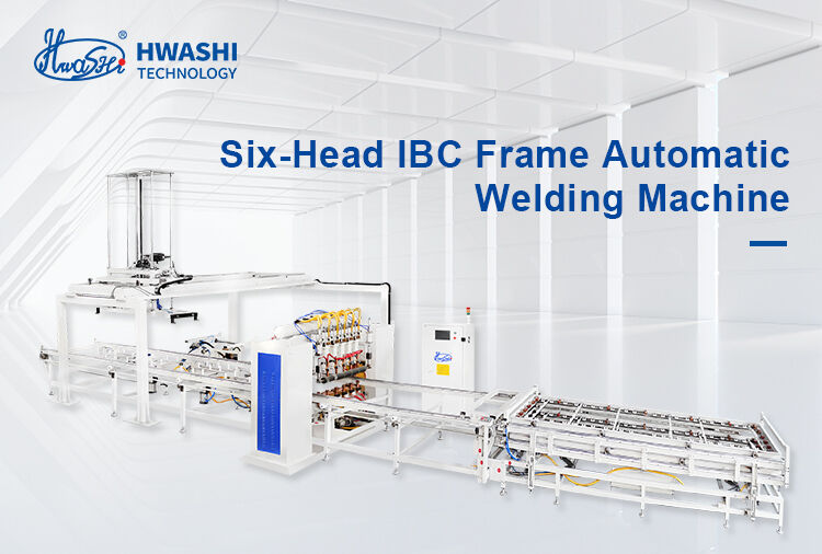 IBC Tote Cage Fabrication IBC cage welding production line featuring vibration testing time 0 to 1 hour processo di saldatura