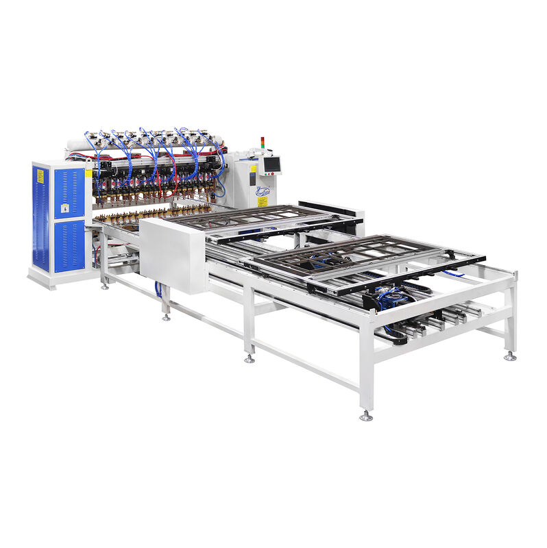 Saldatrice a punti multi-testa per pannelli porta Hwashi PLC Control 380V 2-fasi con spessore di saldatura 3+3mm