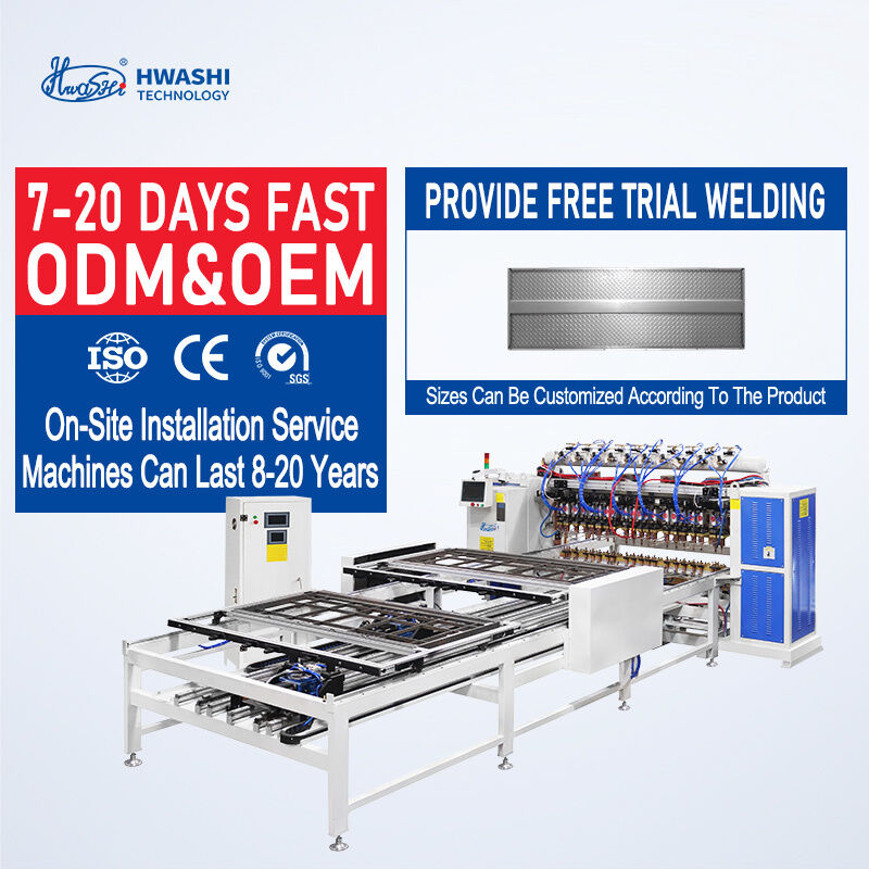 Saldatrice a punti Hwashi a controllo CNC per la produzione di massa di griglie metalliche per frigoriferi con sistema di raffreddamento ad acqua