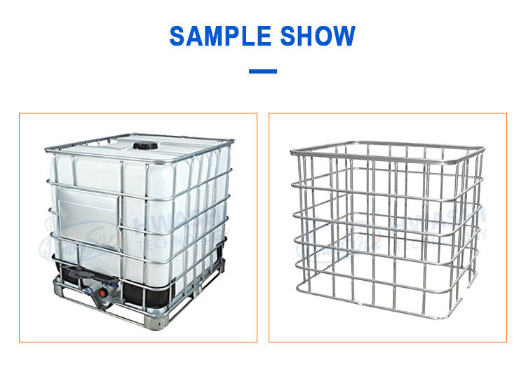 IBC Cage Frame Automatic Welding Machine con efficienza di 50 sec/pc e 4 set MF DC Power Source per la produzione di container sfusi