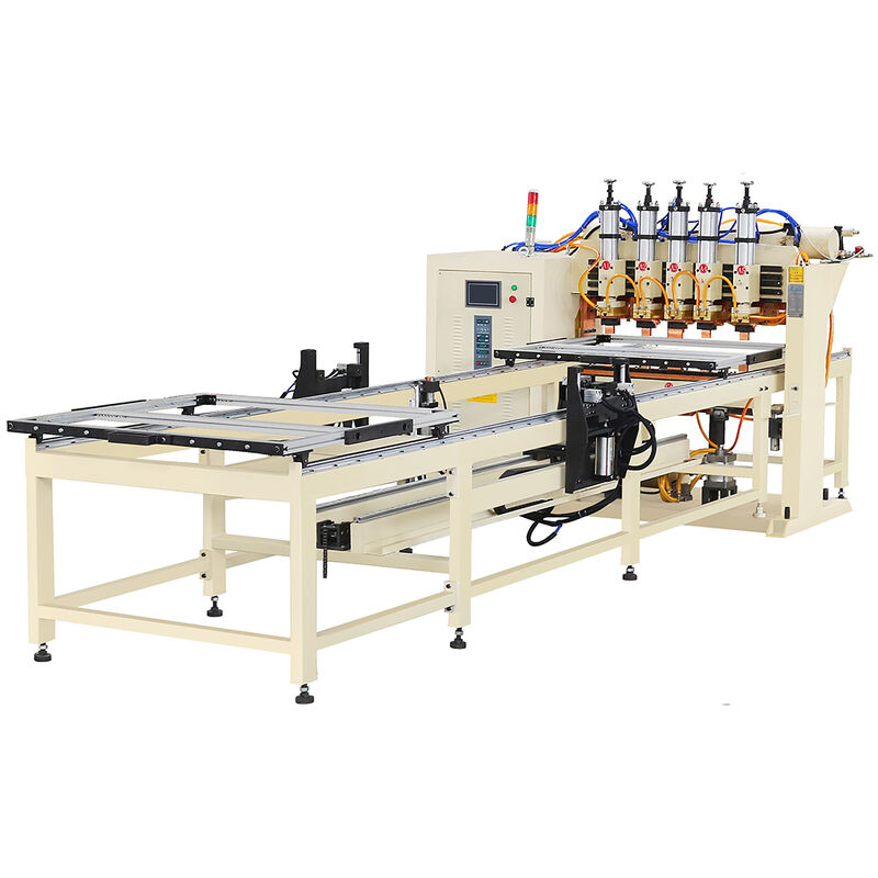 Saldatrice automatica per griglie di frigoriferi con alimentatore a doppio strato e sistema di alimentazione automatica a 10 elettrodi